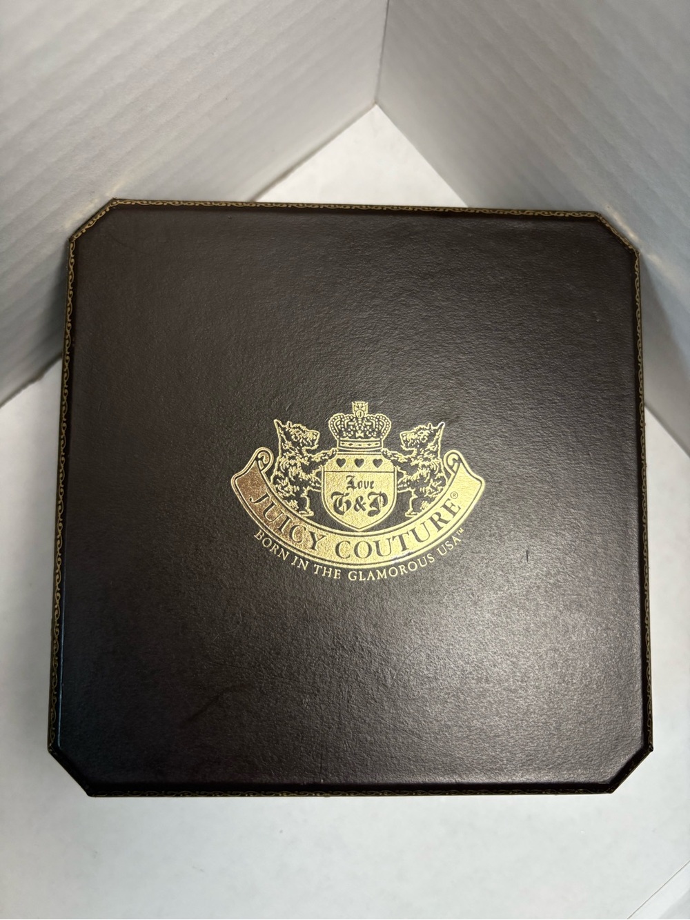 Juicy Couture Brown Box with Gold Crest